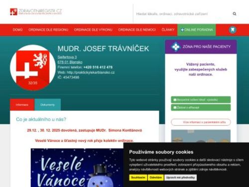 Praktický lékař pro dospělé - MUDr. Josef Trávníček