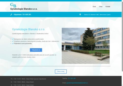 Zobrazit webové stránky Gynekologie Blansko s.r.o. - MUDr. Adam Zobač, MUDr. Jaromír Hoffmann