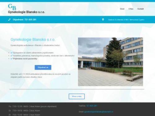 Gynekologie Blansko s.r.o. - MUDr. Adam Zobač, MUDr. Jaromír Hoffmann