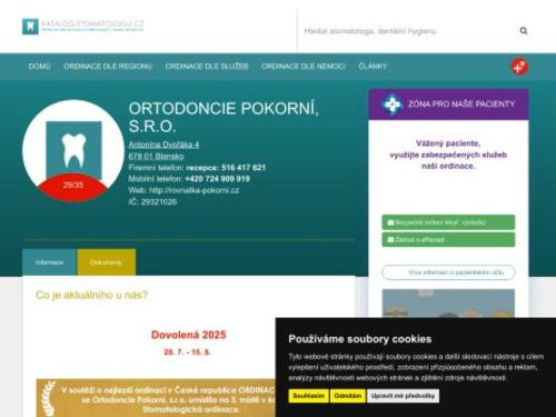 ORTODONCIE Pokorní s.r.o. - MUDr. Jan Pokorný, MUDr. Marie Pokorná