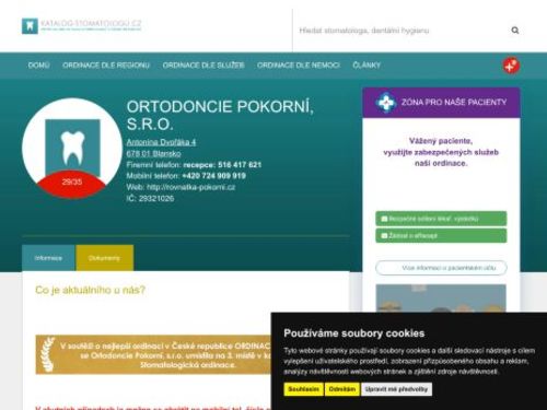 ORTODONCIE Pokorní s.r.o. - MUDr. Jan Pokorný, MUDr. Marie Pokorná