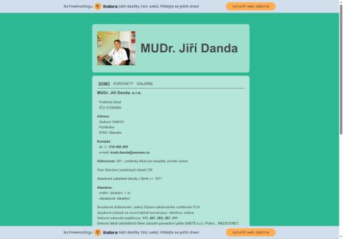 Zobrazit webové stránky Praktický lékař pro dospělé - MUDr. Jiří Danda