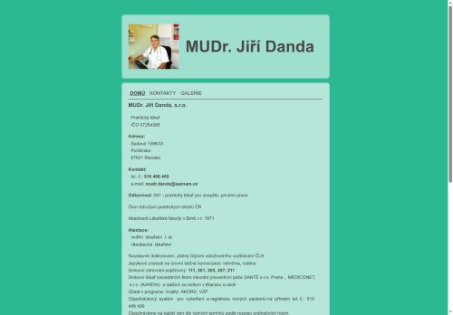 Zobrazit webové stránky Praktický lékař pro dospělé - MUDr. Jiří Danda
