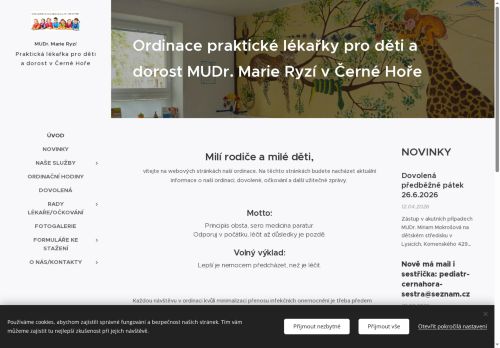 Zobrazit webové stránky Praktický lékař pro děti a dorost - MUDr. Marie Ryzí