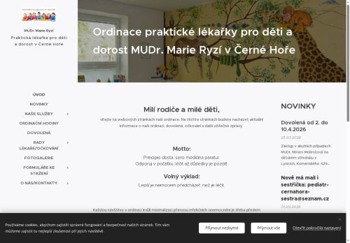 Zobrazit webové stránky Praktický lékař pro děti a dorost - MUDr. Marie Ryzí