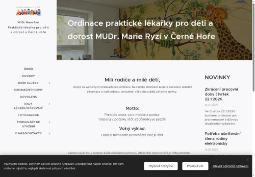 Zobrazit webové stránky Praktický lékař pro děti a dorost - MUDr. Marie Ryzí