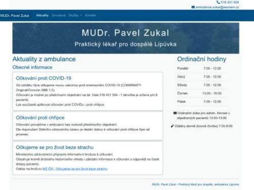 Praktický lékař pro dospělé - MUDr. Pavel Zukal