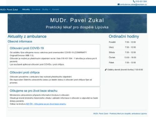 Praktický lékař pro dospělé - MUDr. Pavel Zukal