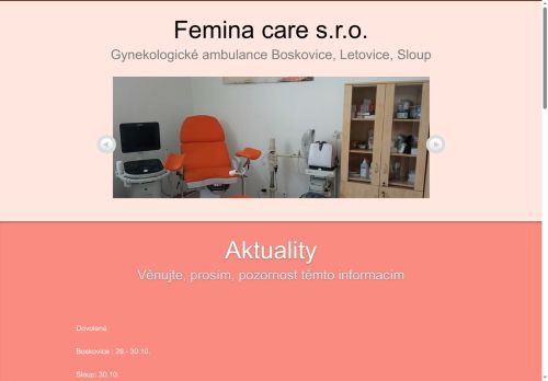 Zobrazit webové stránky Gynekologická ambulance Femina care s.r.o. -  MUDr. Kateřina Čandrlová-Hovorková
