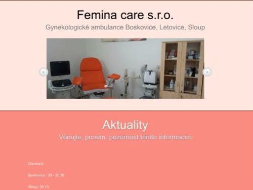 Gynekologická ambulance Femina care s.r.o. -  MUDr. Kateřina Čandrlová-Hovorková