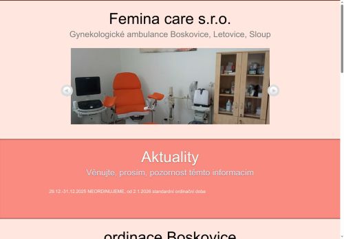 Zobrazit webové stránky Gynekologická ambulance Femina care s.r.o. -  MUDr. Kateřina Čandrlová-Hovorková