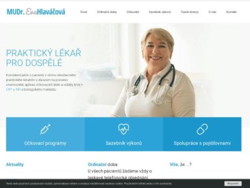 Praktický lékař pro dospělé - MUDr. Eva Hlaváčová
