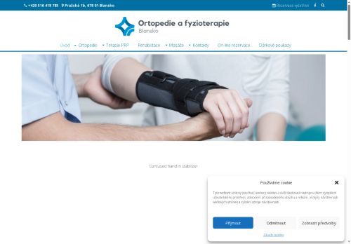 Zobrazit webové stránky Ortopedická ambulance Ortopedie a fyzioterapie Blansko - MUDr. Štěpán Ondrůšek, MUDr. Jaromír Černý, MUDr. Oldřich Jelínek Ph.D., MUDr. Tomáš Kovanda, MUDr. David Hruška