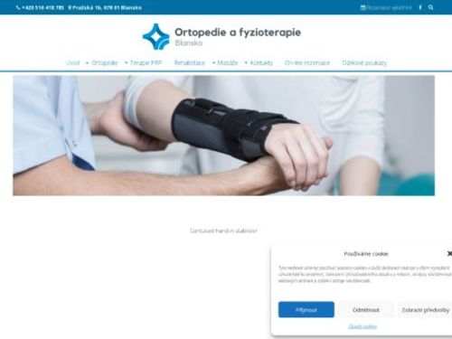 Ortopedická ambulance Ortopedie a fyzioterapie Blansko - MUDr. Štěpán Ondrůšek, MUDr. Jaromír Černý, MUDr. Oldřich Jelínek Ph.D., MUDr. Tomáš Kovanda, MUDr. David Hruška