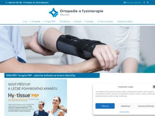 Ortopedická ambulance Ortopedie a fyzioterapie Blansko - MUDr. Štěpán Ondrůšek, MUDr. Jaromír Černý, MUDr. Oldřich Jelínek Ph.D., MUDr. Tomáš Kovanda, MUDr. David Hruška