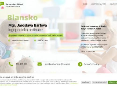 Logopedická ambulance - Mgr. Jaroslava Bártová