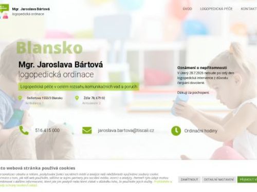 Logopedická ambulance - Mgr. Jaroslava Bártová