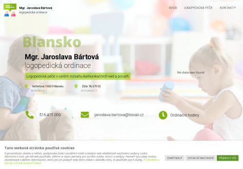 Zobrazit webové stránky Logopedická ambulance - Mgr. Jaroslava Bártová