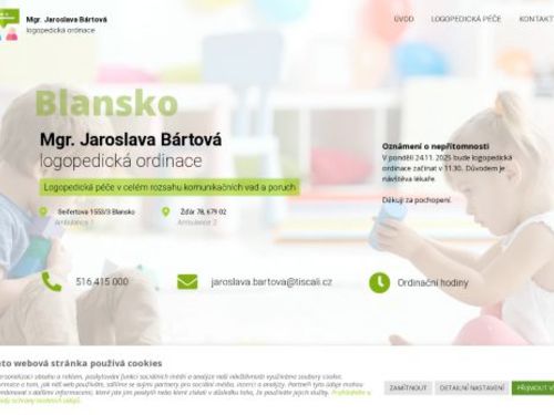 Logopedická ambulance - Mgr. Jaroslava Bártová