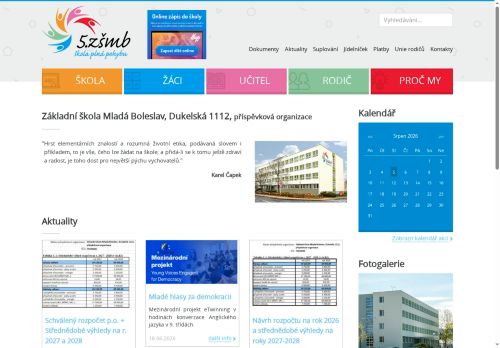 Webové stránky Základní škola Mladá Boleslav, Dukelská 1112, příspěvková organizace, Mladá Boleslav