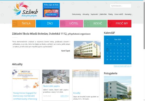 Webové stránky Základní škola Mladá Boleslav, Dukelská 1112, příspěvková organizace, Mladá Boleslav