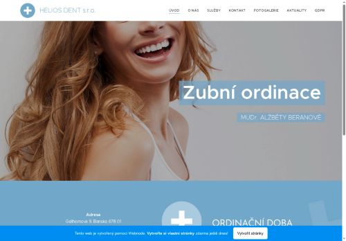 Zobrazit webové stránky Zubní ordinace HELIOS DENT s.r.o. - MUDr. Alžběta Beranová, MDDr. Barbora Hájková