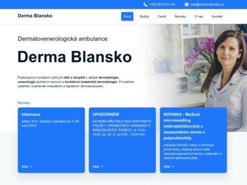 Kožní ambulance Derma Blansko - MUDr. Pavlína Slouková, MUDr. Dagmar Horáčková