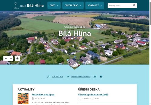 Zobrazit webové stránky Obecní úřad Bílá Hlína
