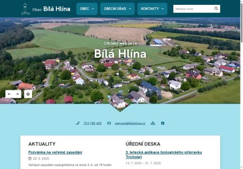 Zobrazit webové stránky Obecní úřad Bílá Hlína