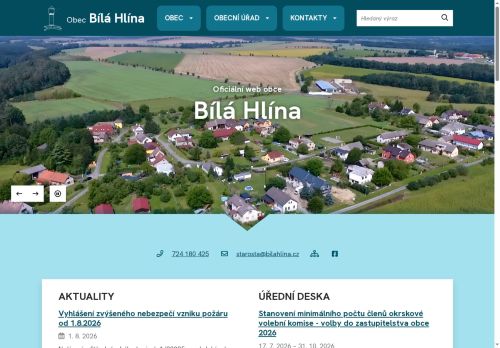 Zobrazit webové stránky Obecní úřad Bílá Hlína