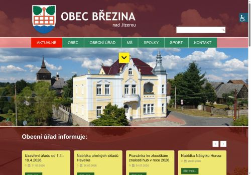 Zobrazit webové stránky Obecní úřad Březina