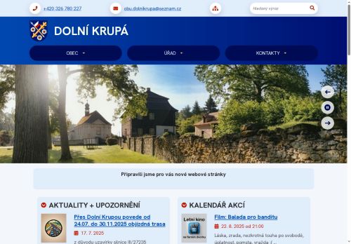 Zobrazit webové stránky Obecní úřad Dolní Krupá