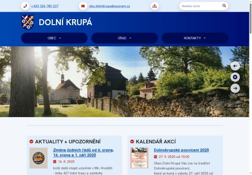 Zobrazit webové stránky Obecní úřad Dolní Krupá
