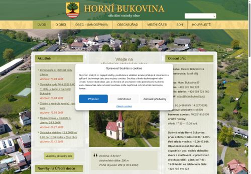 Zobrazit webové stránky Obecní úřad Horní Bukovina