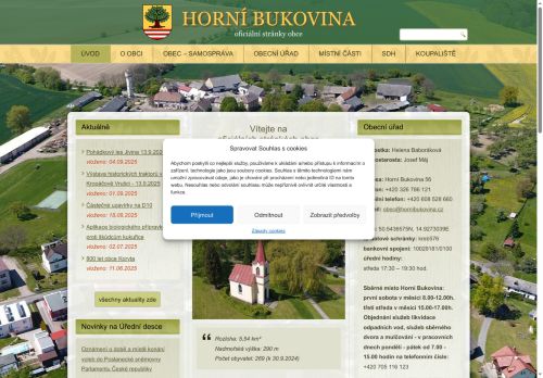 Zobrazit webové stránky Obecní úřad Horní Bukovina