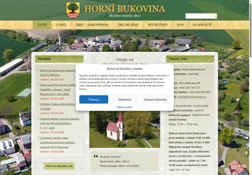 Zobrazit webové stránky Obecní úřad Horní Bukovina