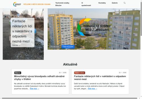 Technické služby Břeclav, příspěvková organizace nabízí práci na pozici DĚLNÍK/ DĚLNICE PŘI ČIŠTĚNÍ MĚSTA v obci Břeclav