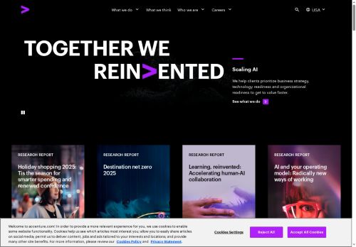 Webové stránky Accenture Services, s.r.o., Praha