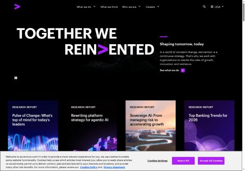 Webové stránky Accenture Services, s.r.o., Praha