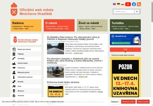 Zobrazit webové stránky Městský úřad Mnichovo Hradiště