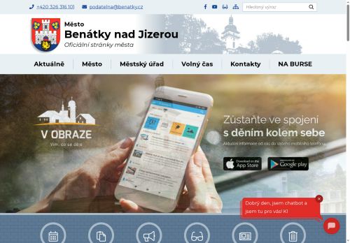 Zobrazit webové stránky Městský úřad Benátky nad Jizerou