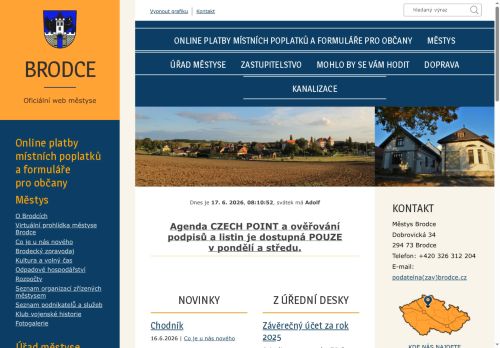 Zobrazit webové stránky Úřad městyse Brodce