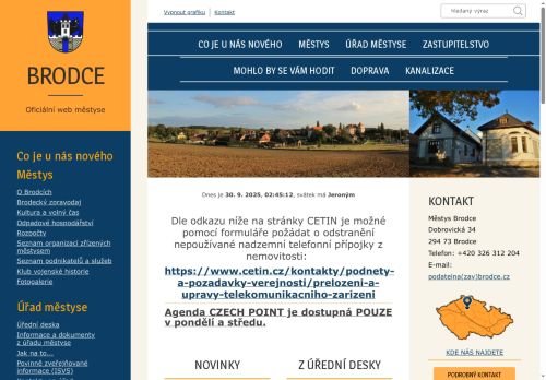 Zobrazit webové stránky Úřad městyse Brodce