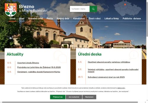 Zobrazit webové stránky Úřad městyse Březno