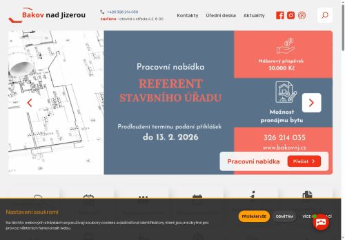 Mateřská škola Bakov nad Jizerou, okres Mladá Boleslav nabízí práci na pozici Asistent pedagoga v obci Bakov nad Jizerou