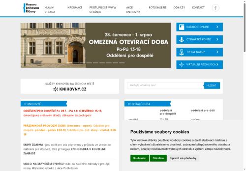 Zobrazit webové stránky Husova knihovna Říčany, příspěvková organizace