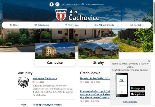 Zobrazit webové stránky Obecní úřad Čachovice
