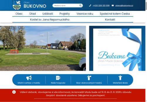 Zobrazit webové stránky Obecní úřad Bukovno