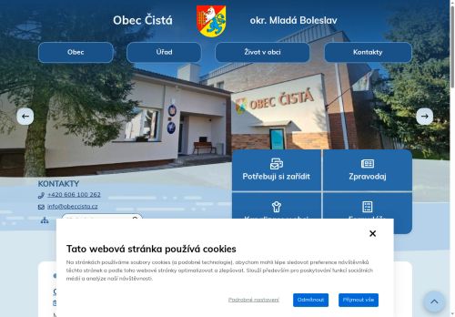 Zobrazit webové stránky Obecní úřad Čistá