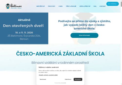 Základní škola a Mateřská škola Baltimore z. ú. nabízí práci na pozici Kvalifikovaný učitel - matematika - 2.stupeň - rodilý mluvčí AJ v obci Beroun